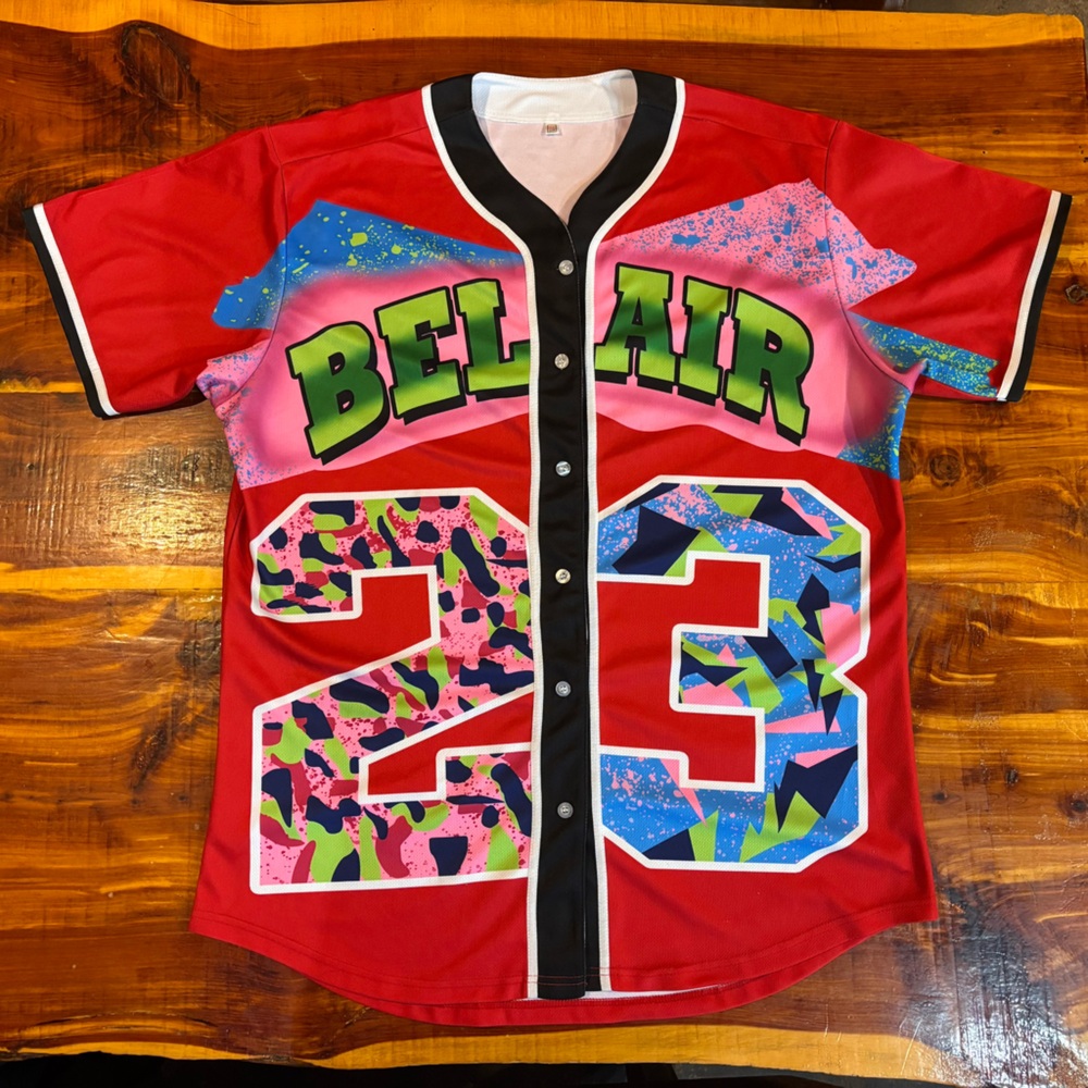 Colorful Graphic Baseball Jersey